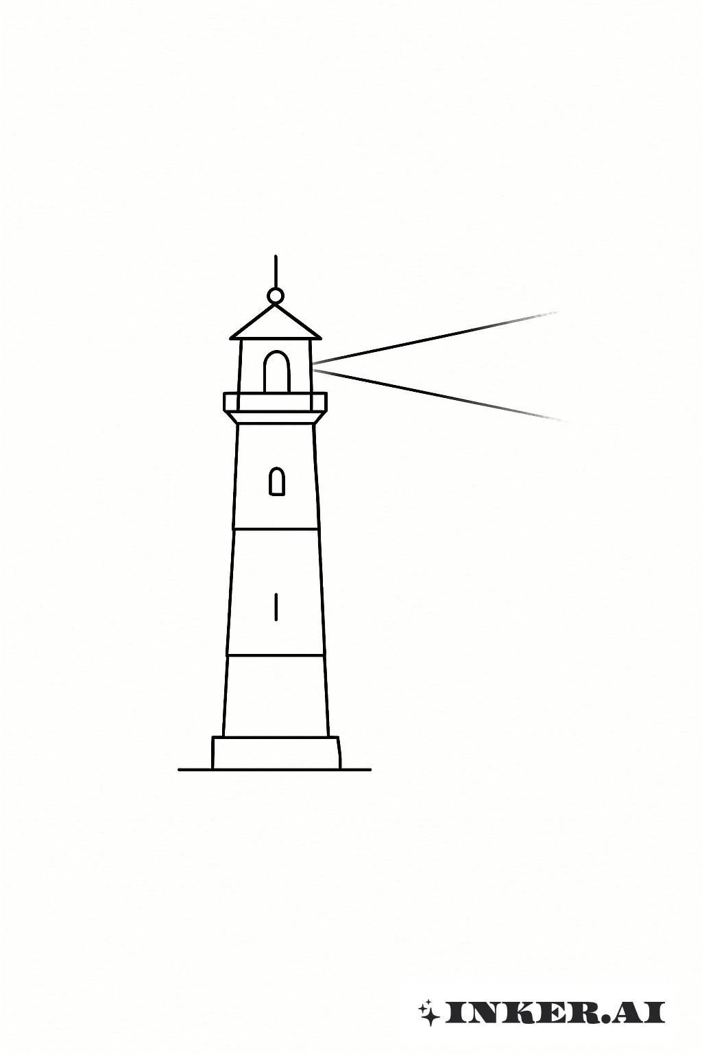 Phare Minimaliste et Faisceau