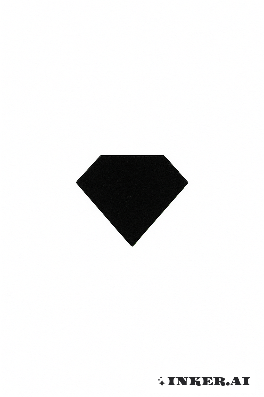 Tiny Solid Black Diamond Silhouette