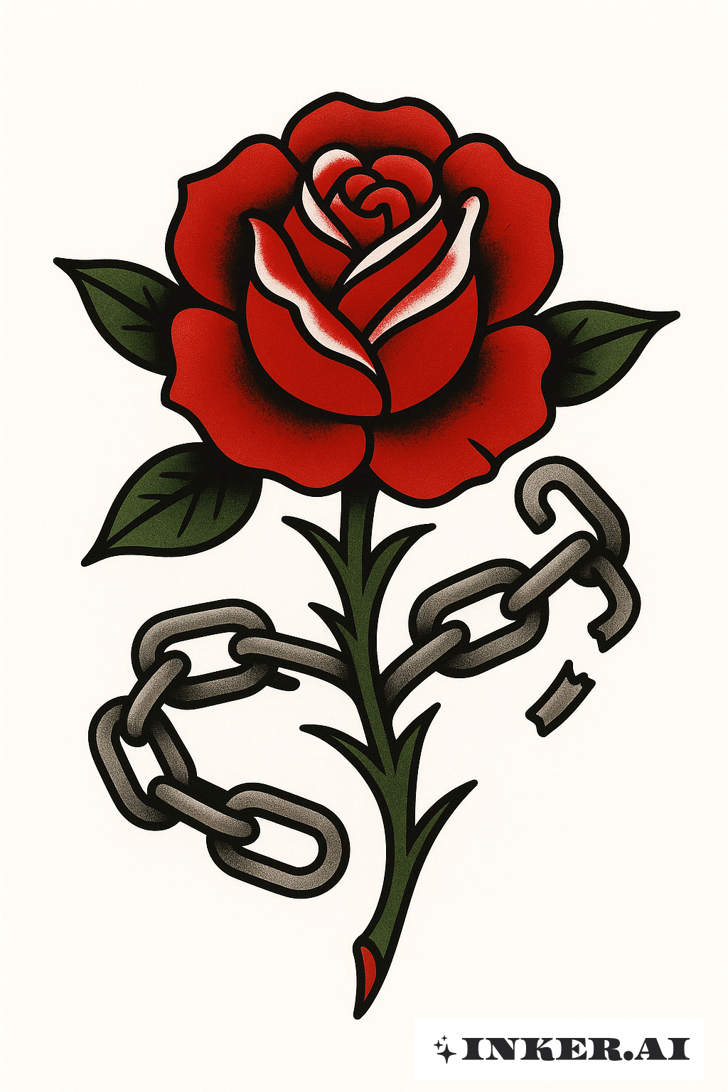 ジェンZのバラと壊れた鎖