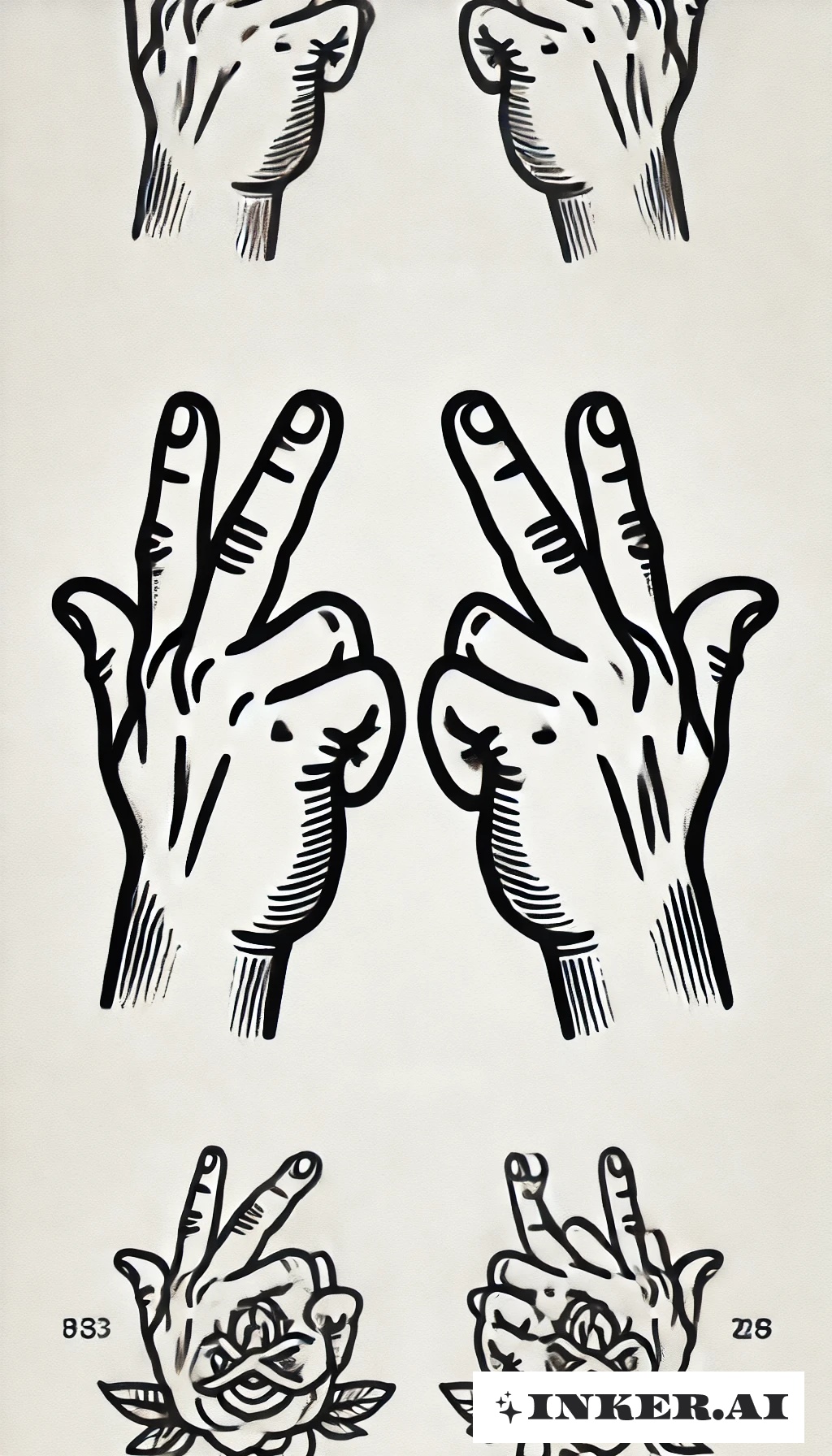 Contorno Claro das Mãos MS 13