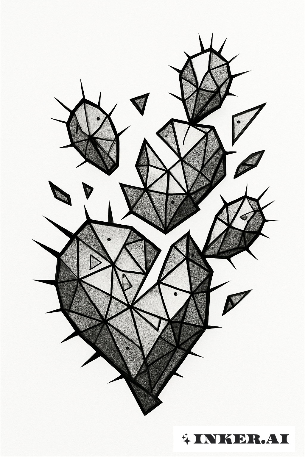Design des Zersplitterten Feigenkaktus