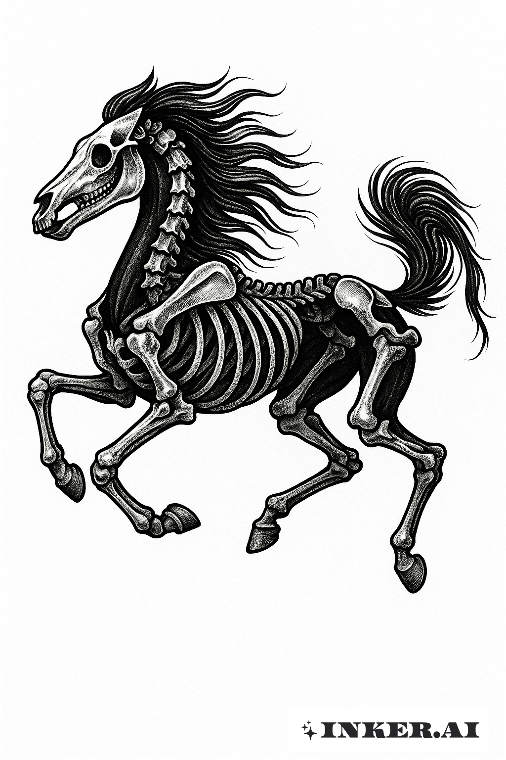 Galloping Horse Skeleton