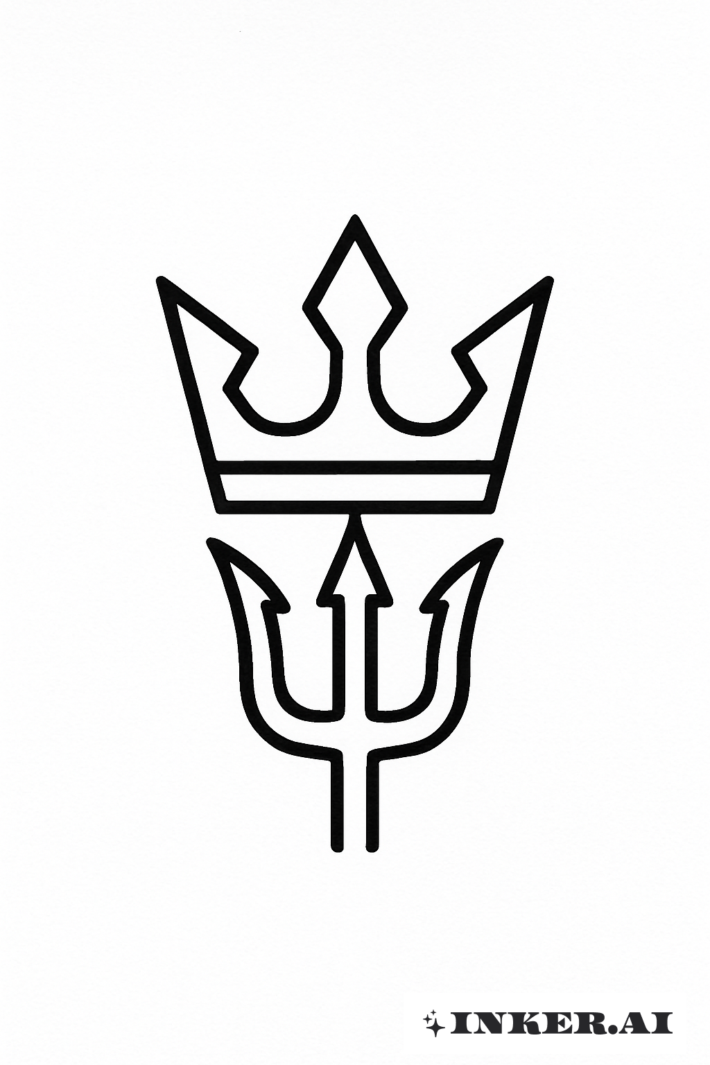 The Crown And Trident Of Poseidon As An Icon