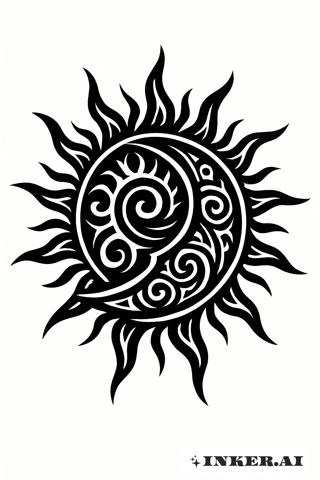 Tribal Sun And Moon Eclipse