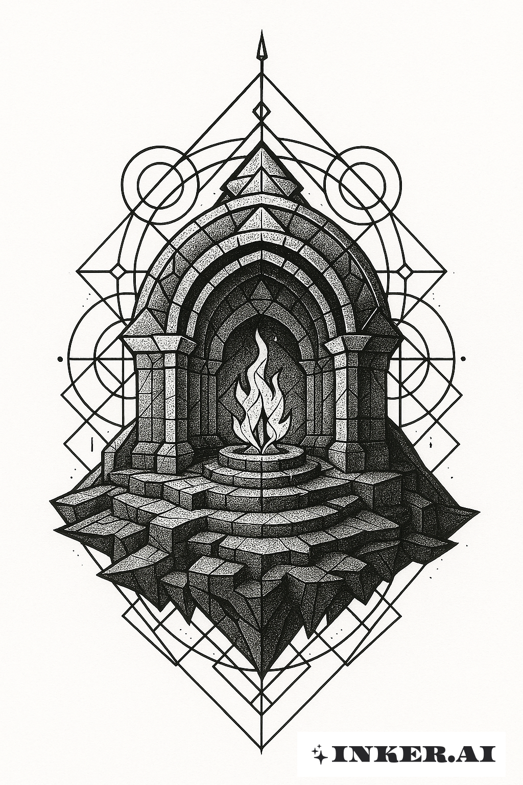 Un motif du Sanctuaire de Lige-Feu de Dark Souls