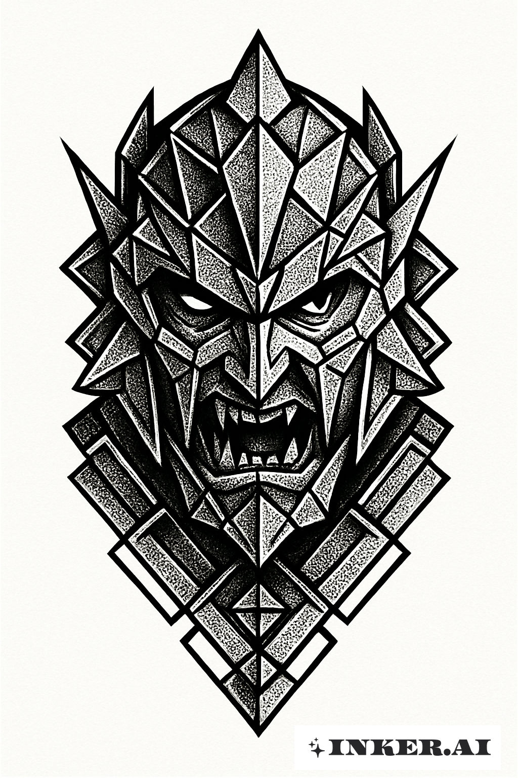 Geometrische Berserker-Rüstung Antlitz