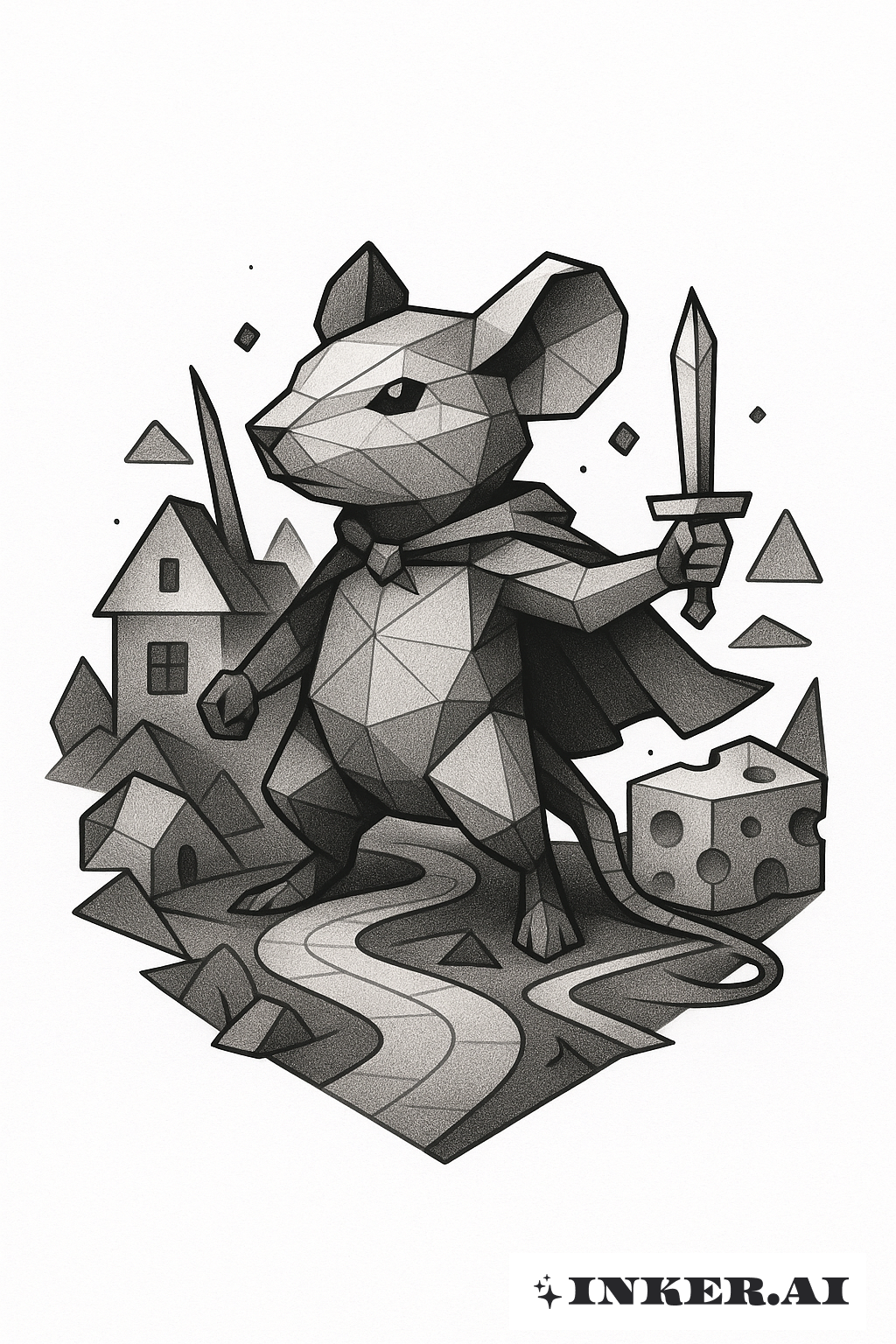 Low-Poly Hero of Mouse Town