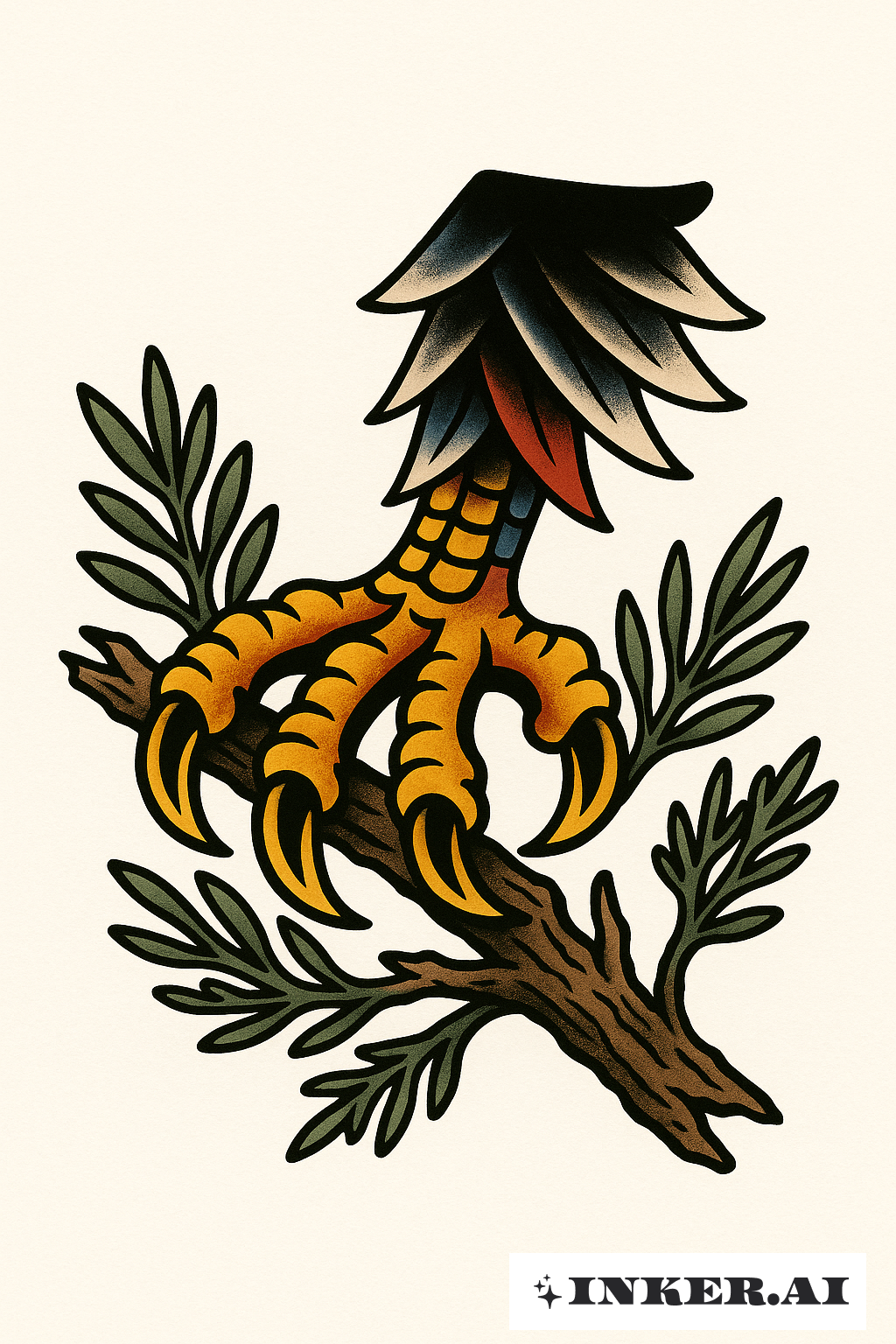 Eagle Claws on a Sagebrush Branch