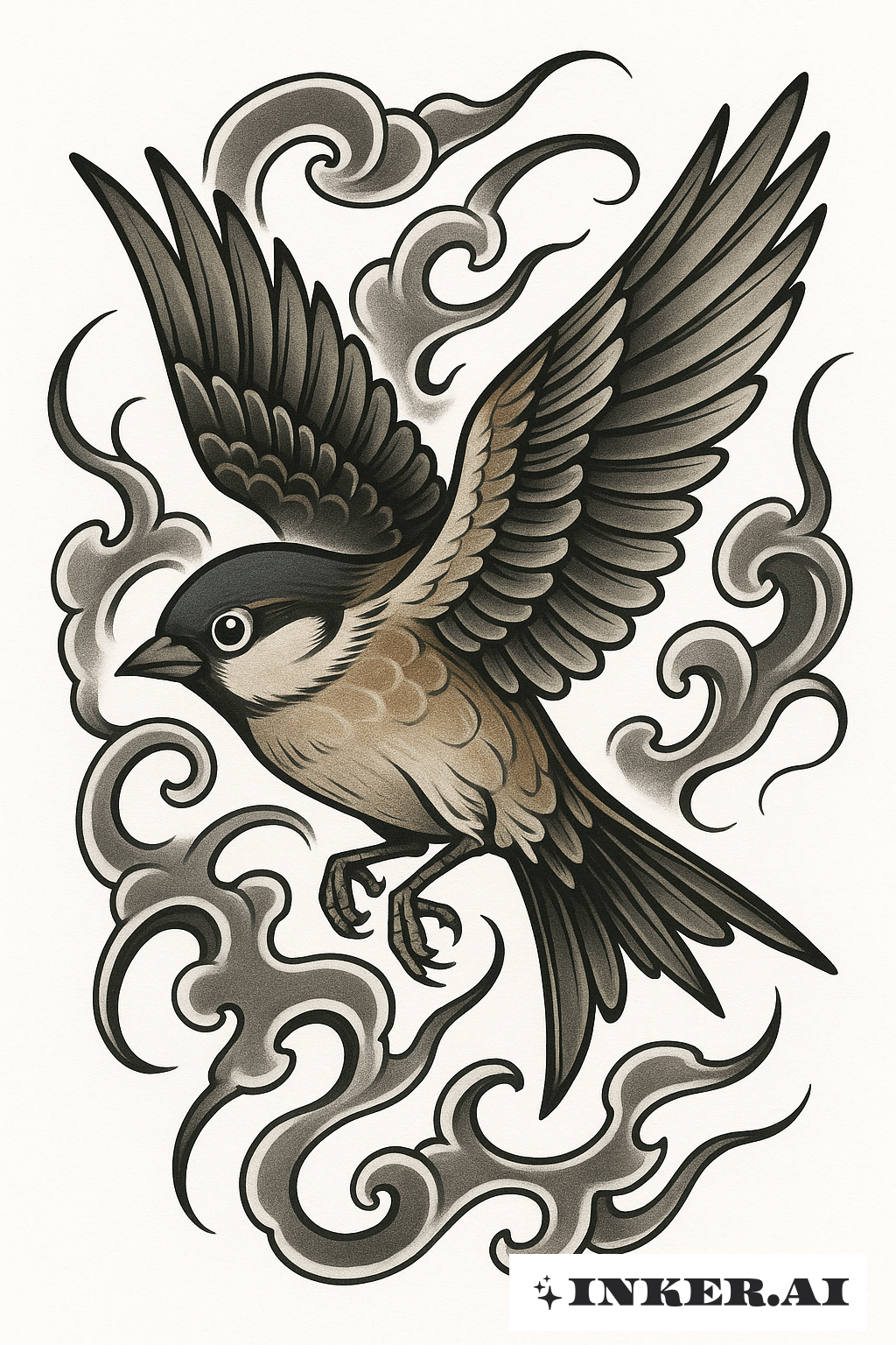 Sparrow And Swirling Wind Bars