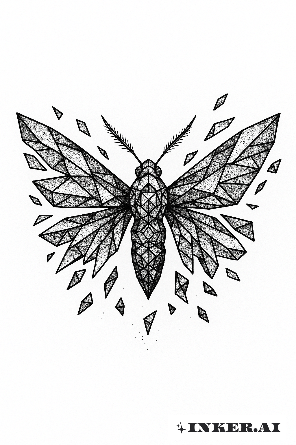 Shattered Wings Of The Geometric Death Moth