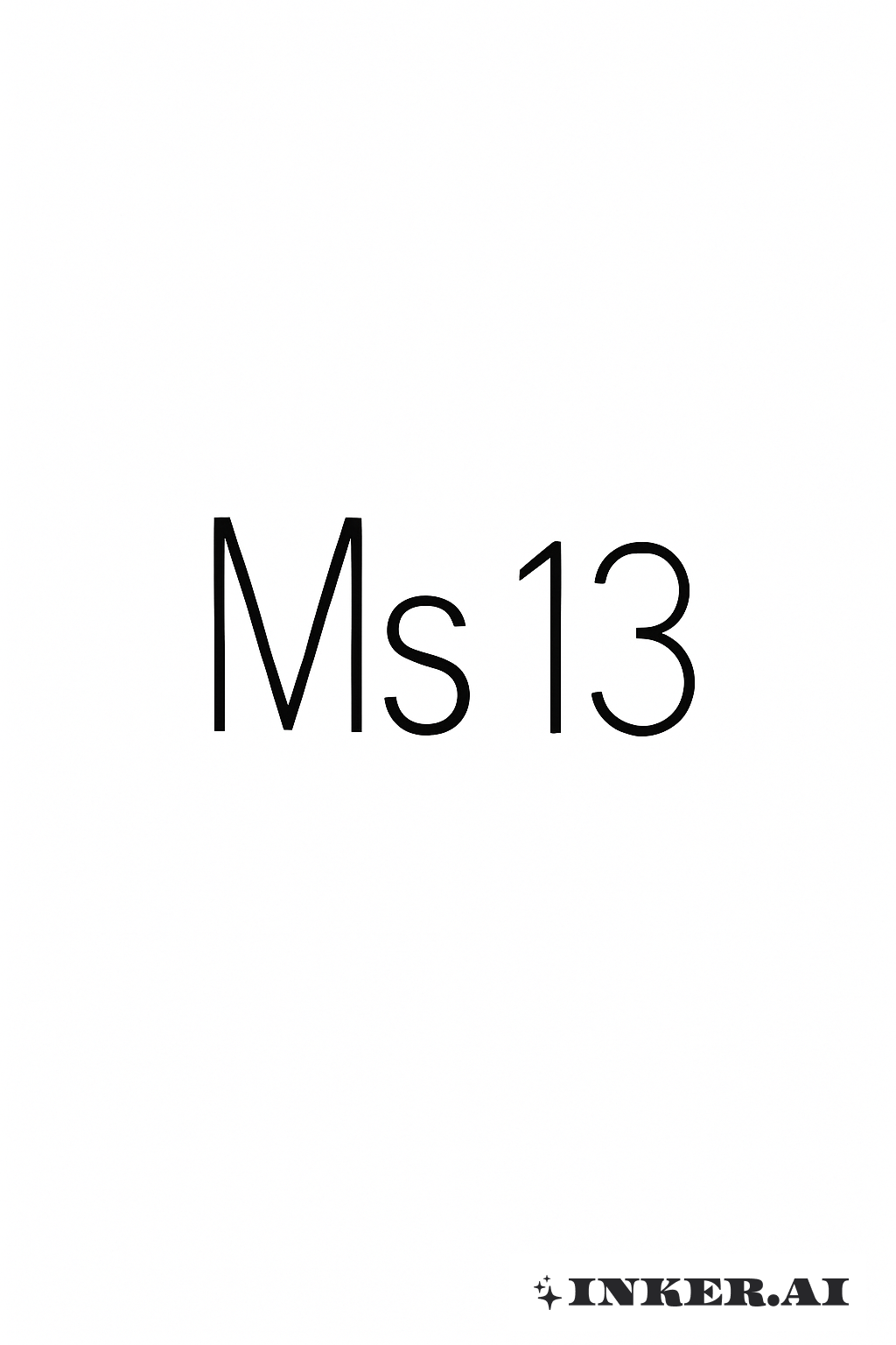 Einfaches Ms 13 Lettering
