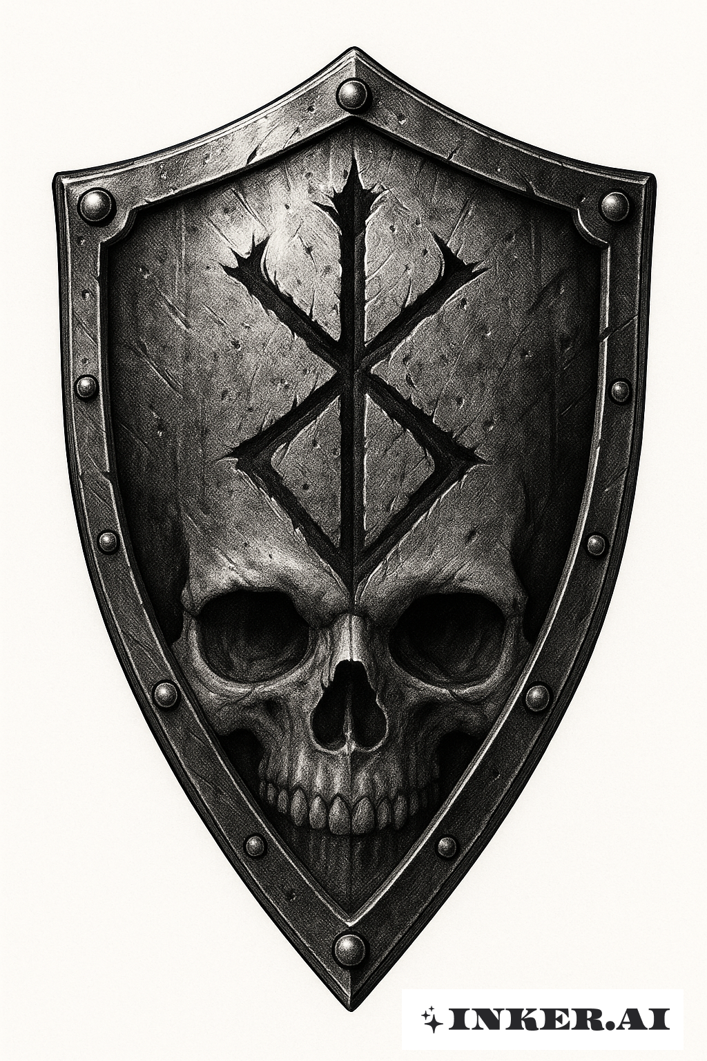 擁有犧牲烙印的顱骨騎士盾