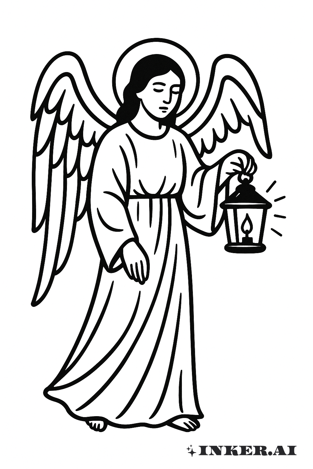 Guardian Angel Holding a Lantern