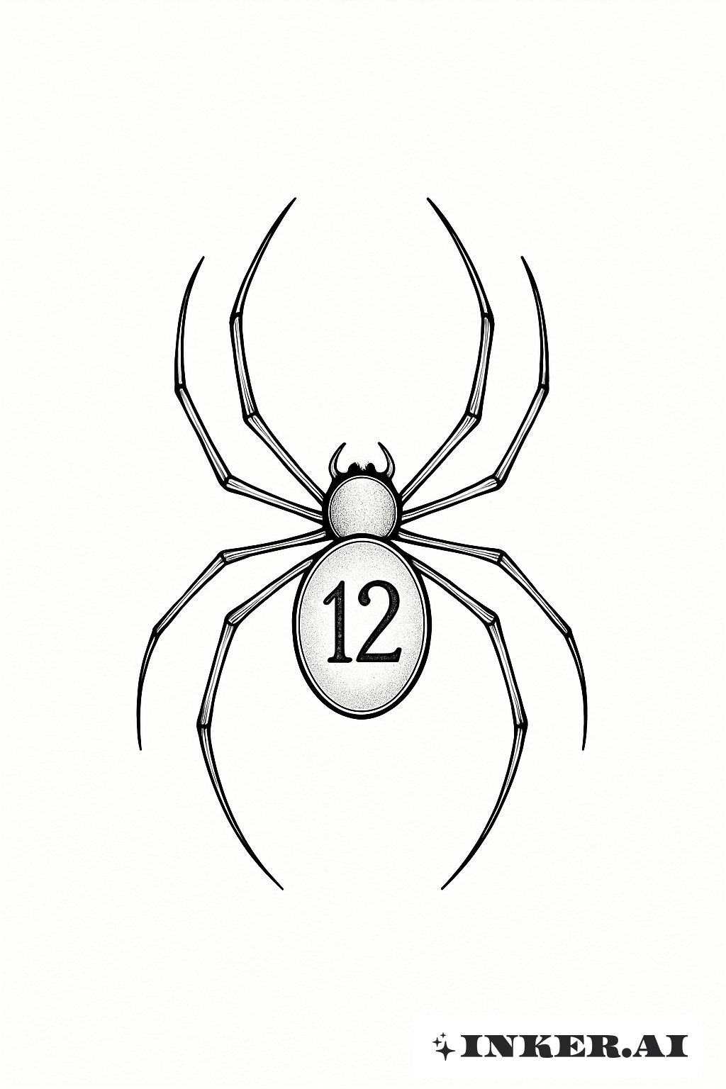 Símbolo de Araña del Grupo Fantasma de Línea Sencilla