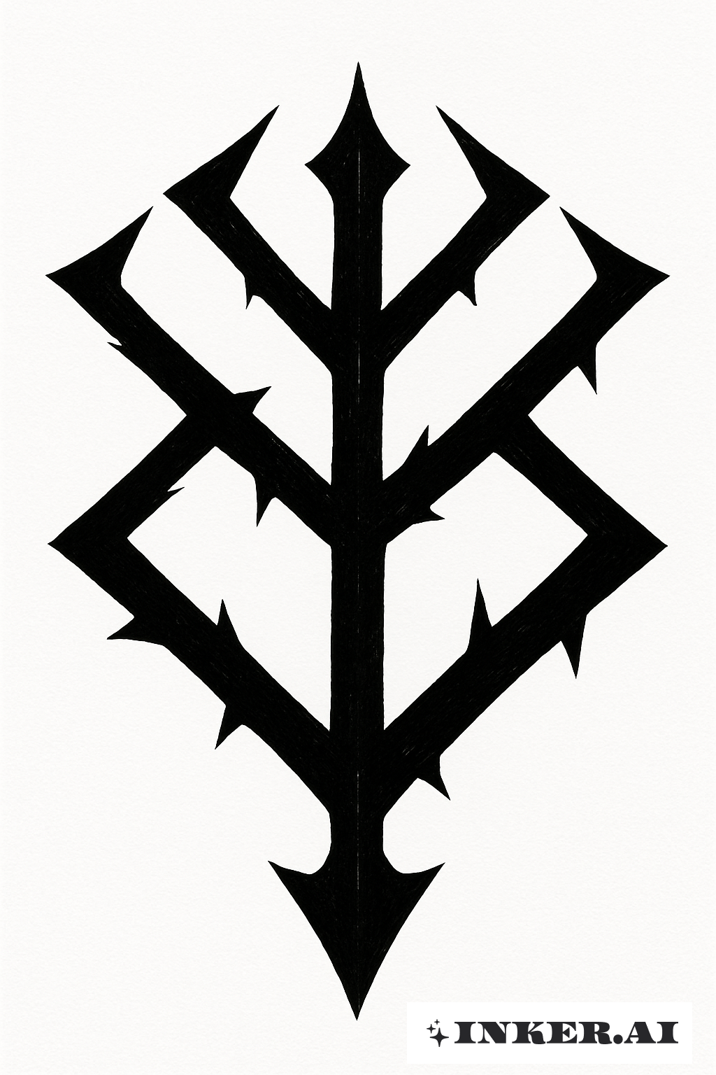 由尖锐角线构成的牺牲印记