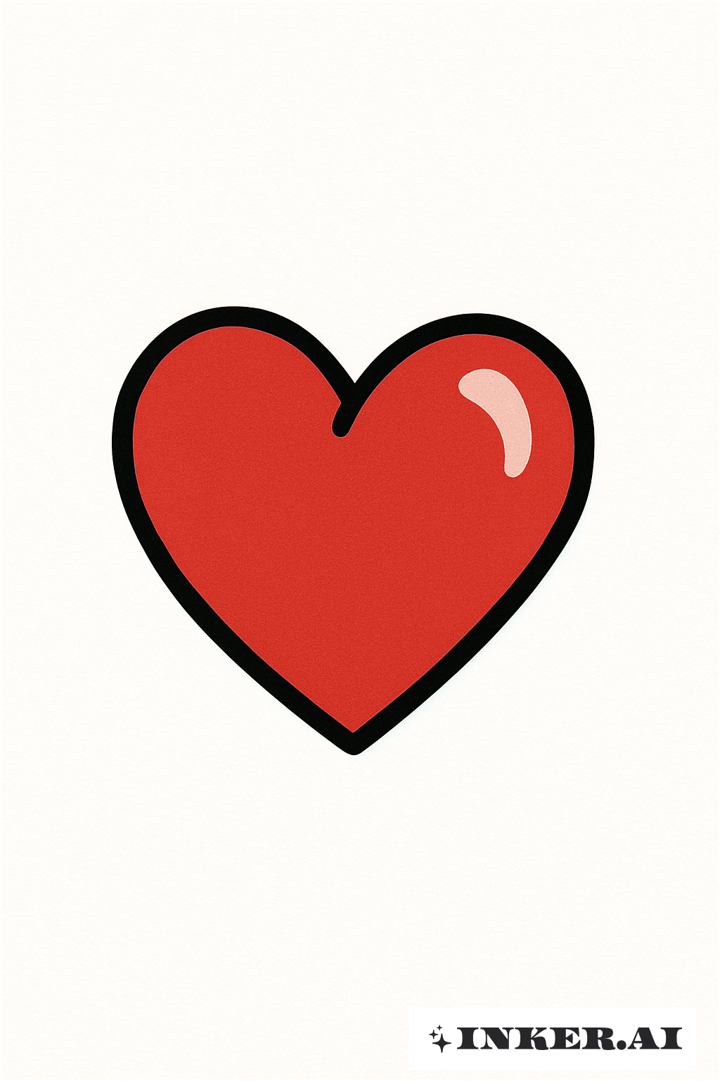 Trái Tim Hoạt Hình Trường Phái Mới Đơn Giản