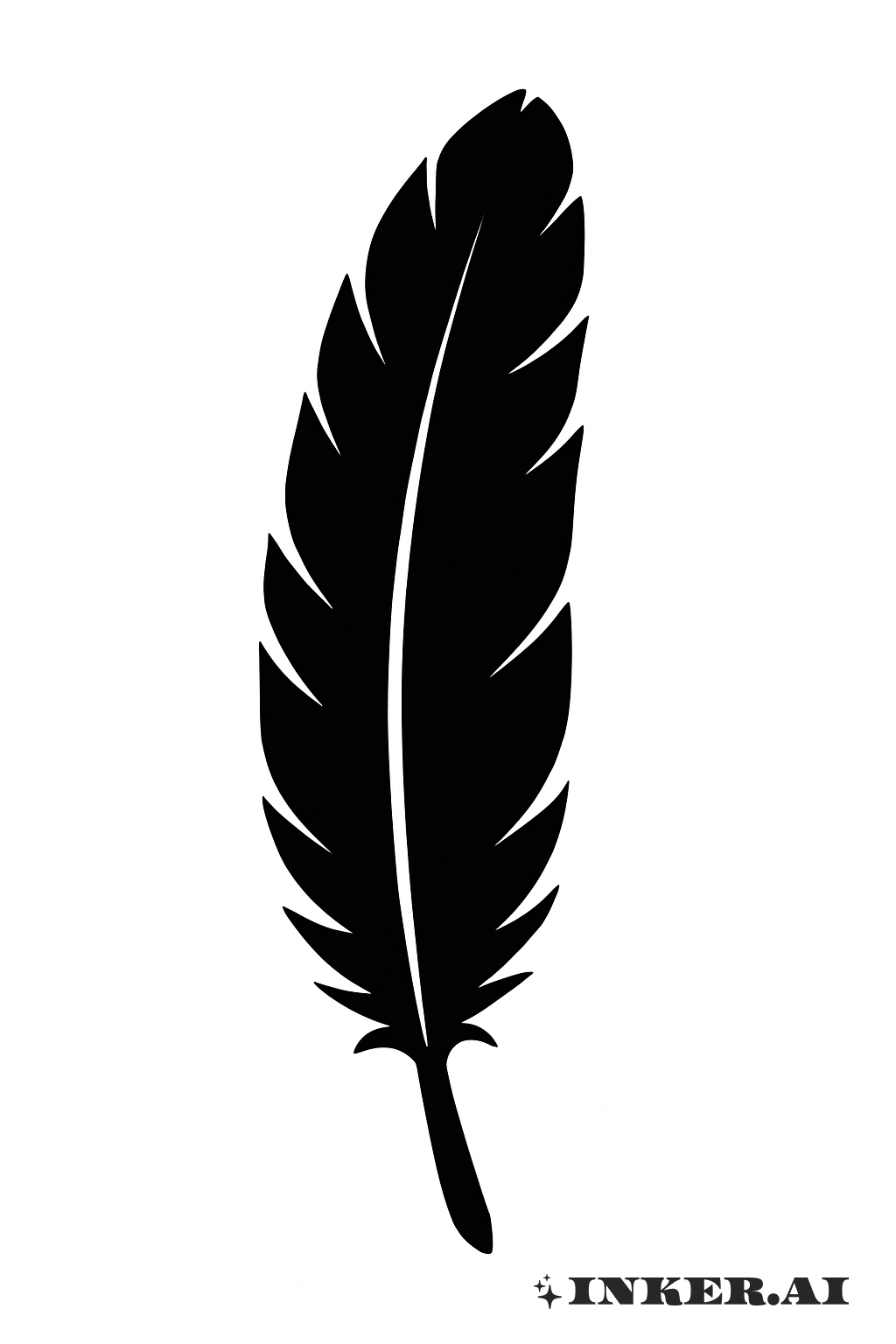 Bold And Black Crow Feather Silhouette