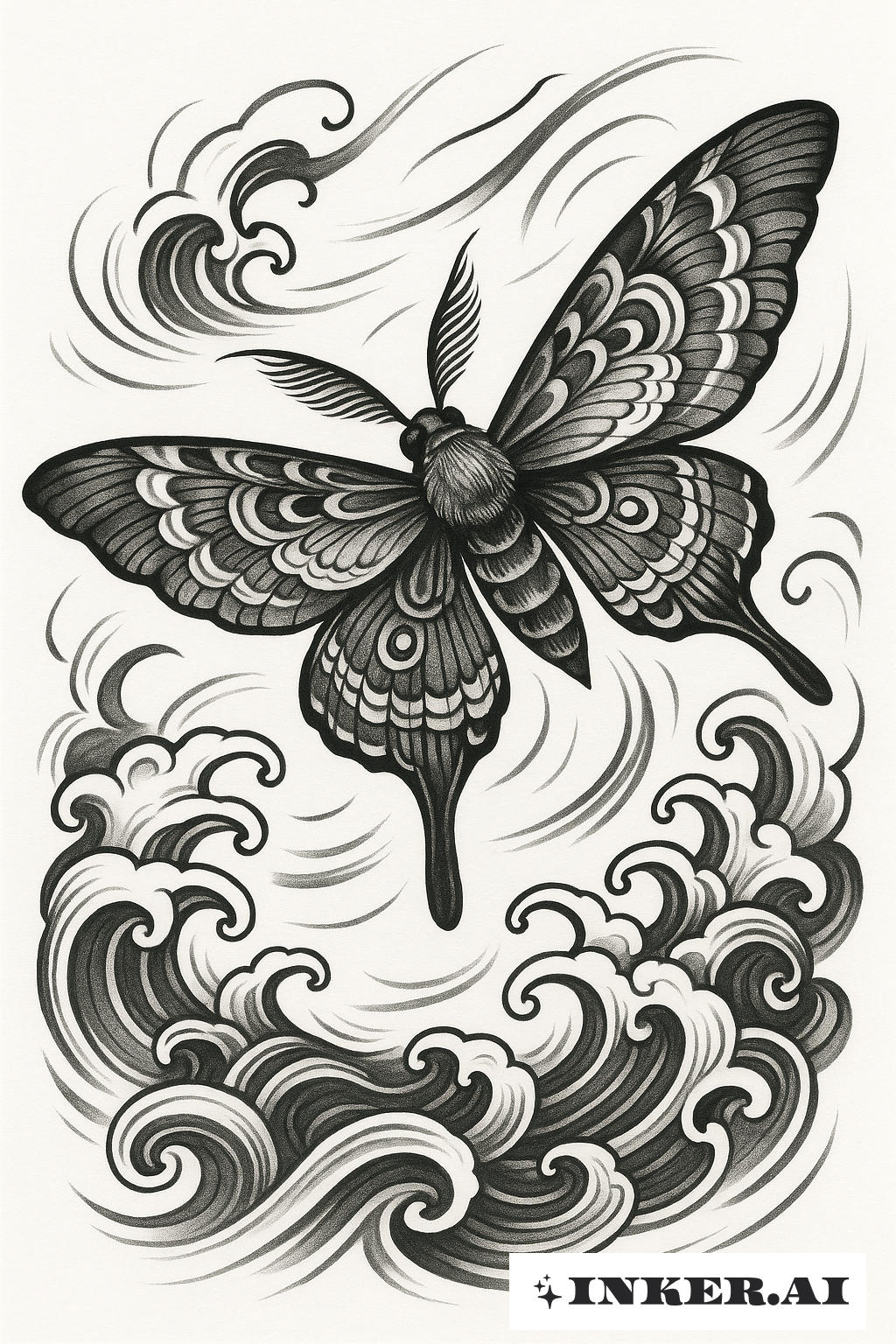 Motte in Wirbelnden Windbalken