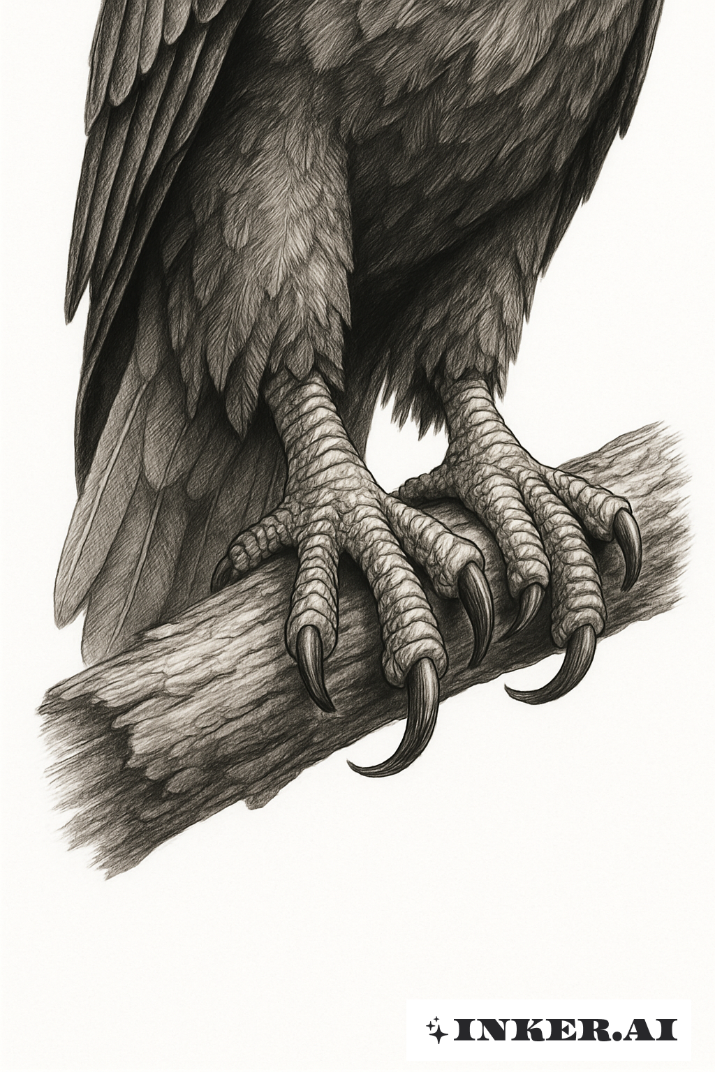 Garras de Águia Segurando um Galho