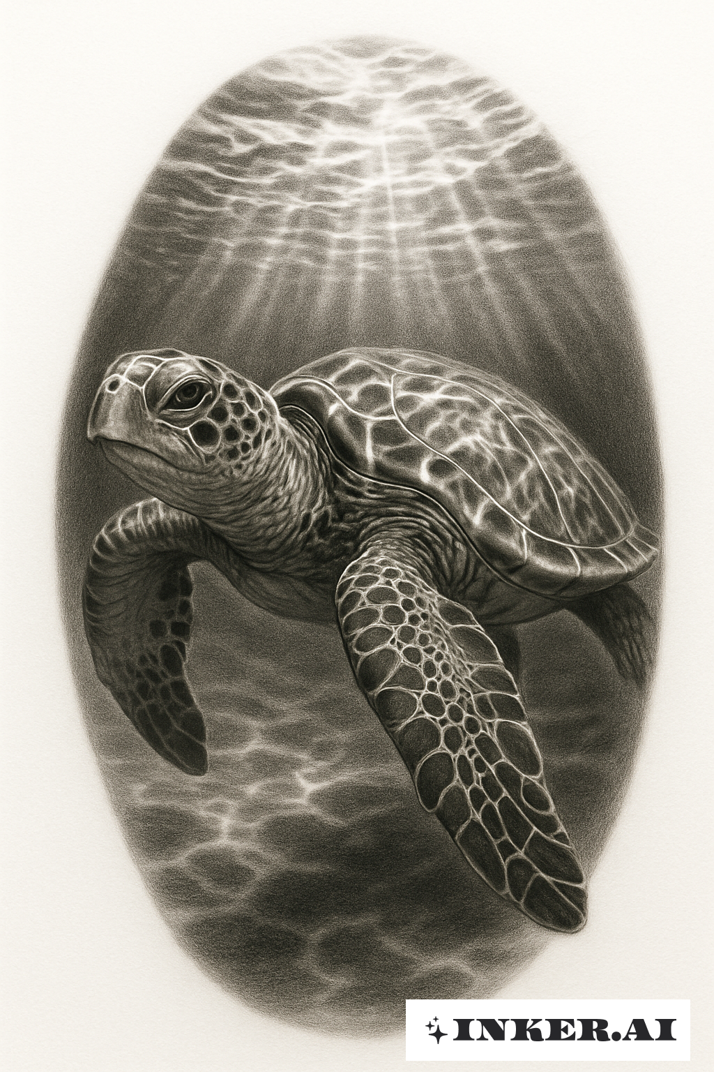 Réflexions Solaires sur une Tortue de Mer