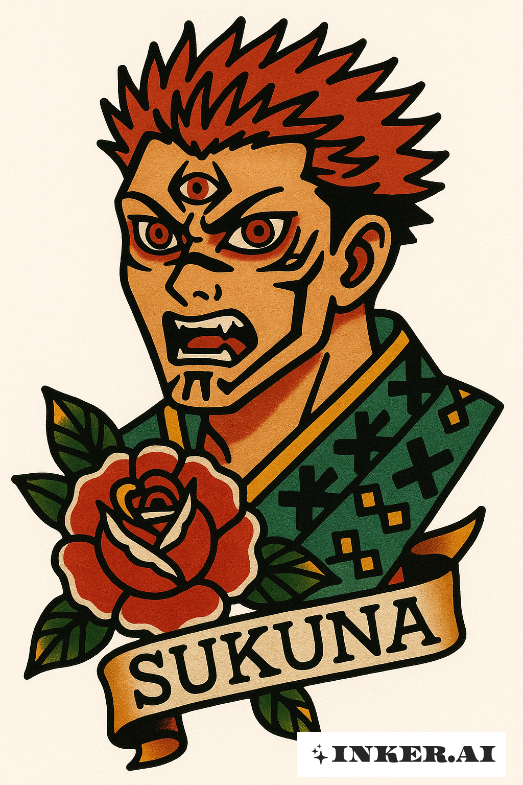 Portrait audacieux de Sukuna