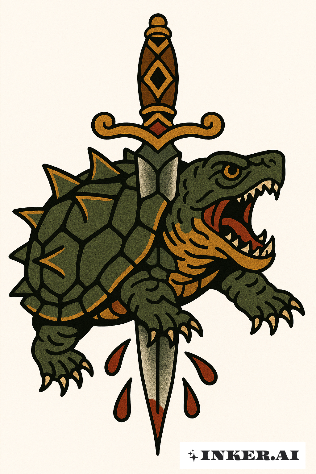Tortuga Mordedora y Daga