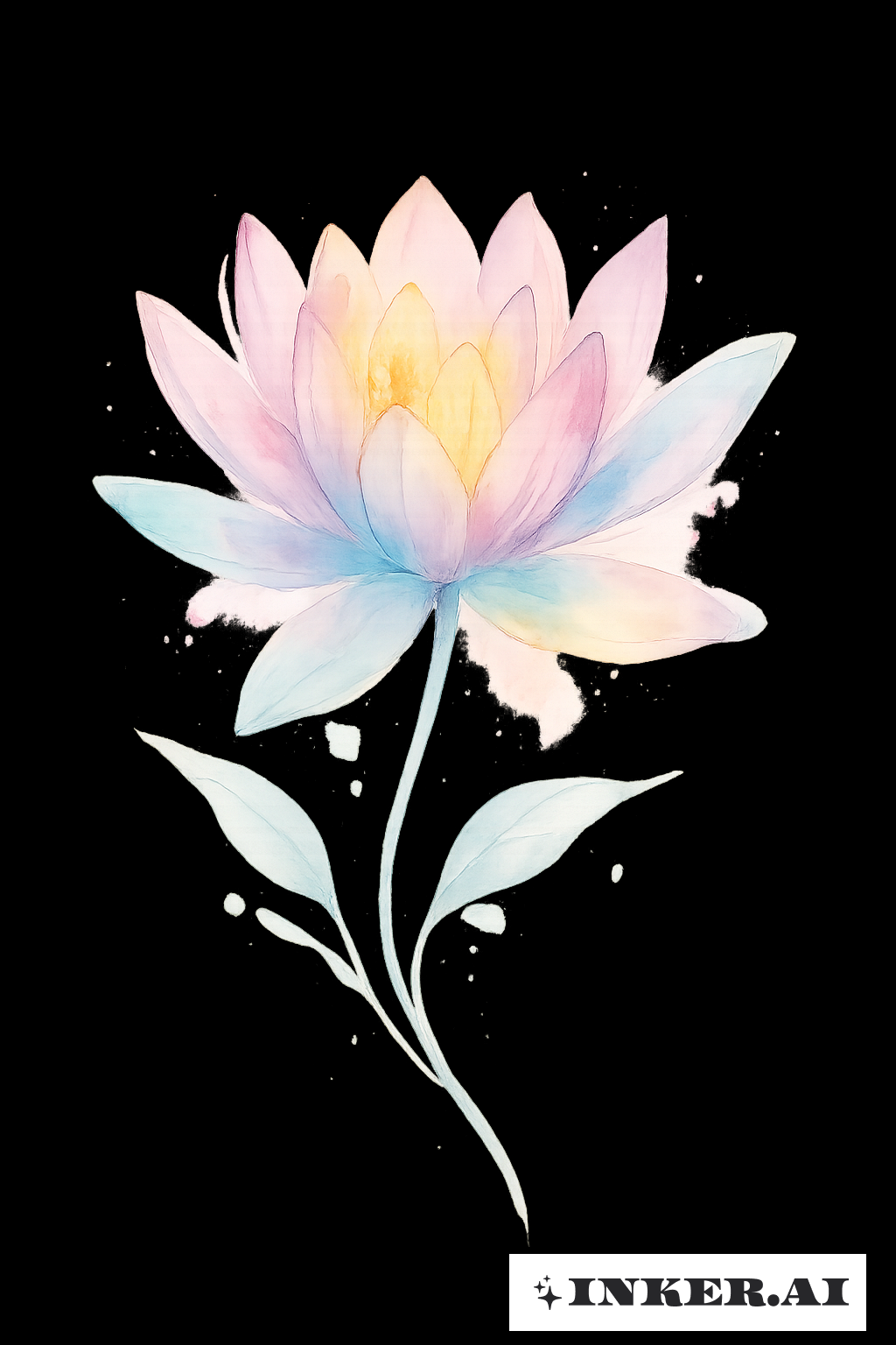 Abstract Water Lily In Pastel Hues