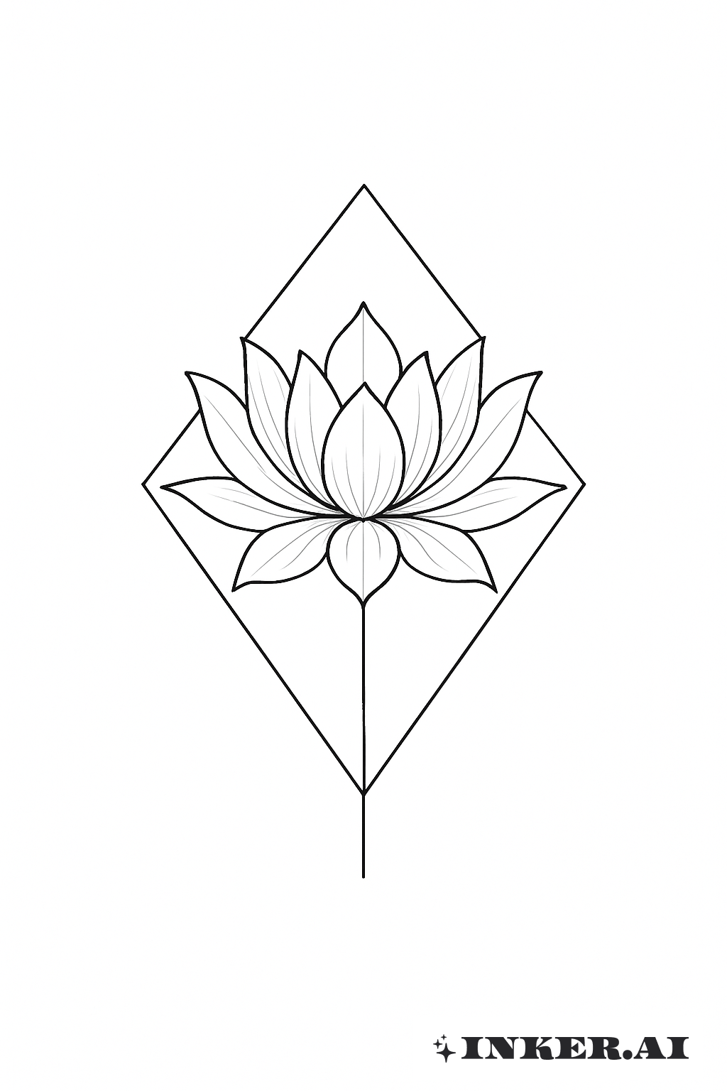 Lotus Flower Blooming From A Diamond