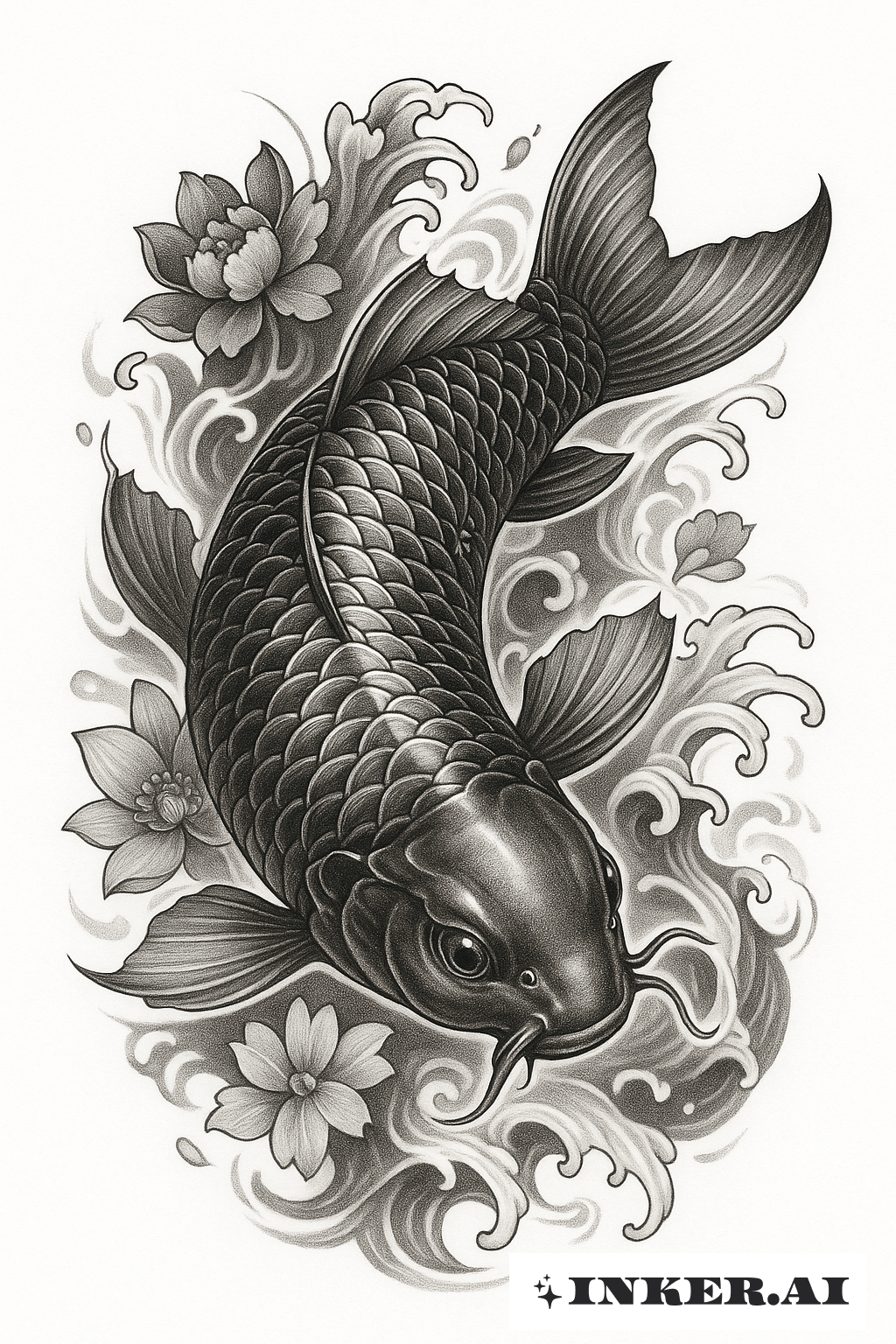 Les Écailles d'un Poisson Koi Yakuza