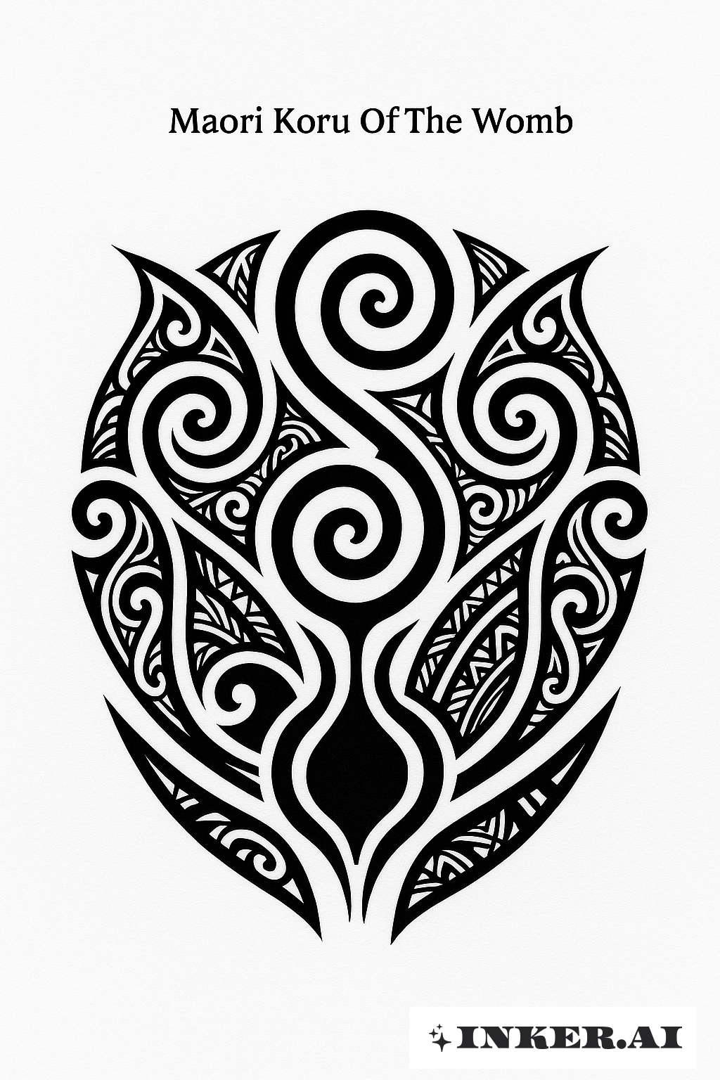 Maori Koru der Gebärmutter