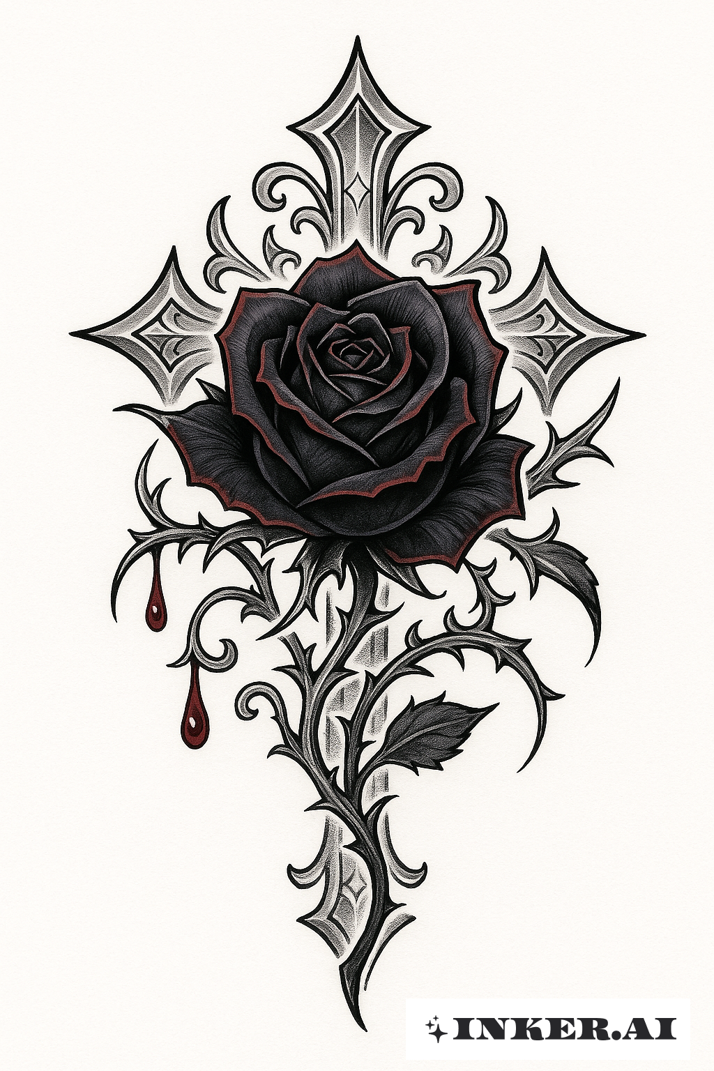 Vampire Hunter's Black Rose Emblem