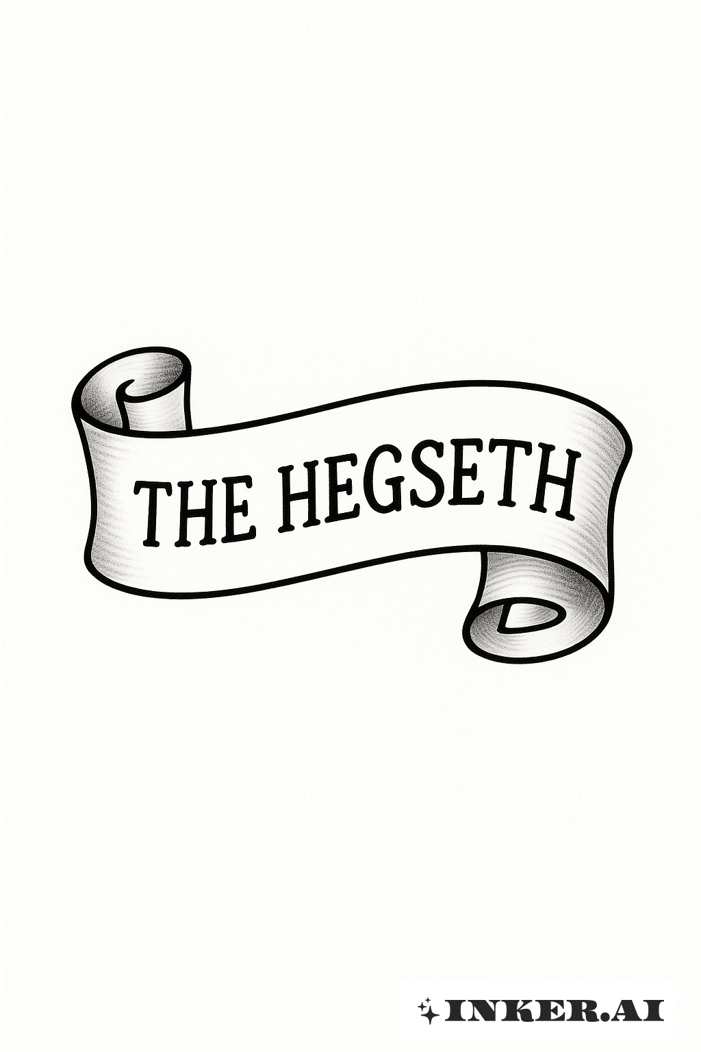 Der Name Hegseth auf einem gerollten Banner