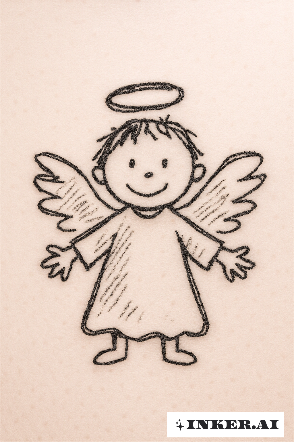 Child's Drawing of a Guardian Angel