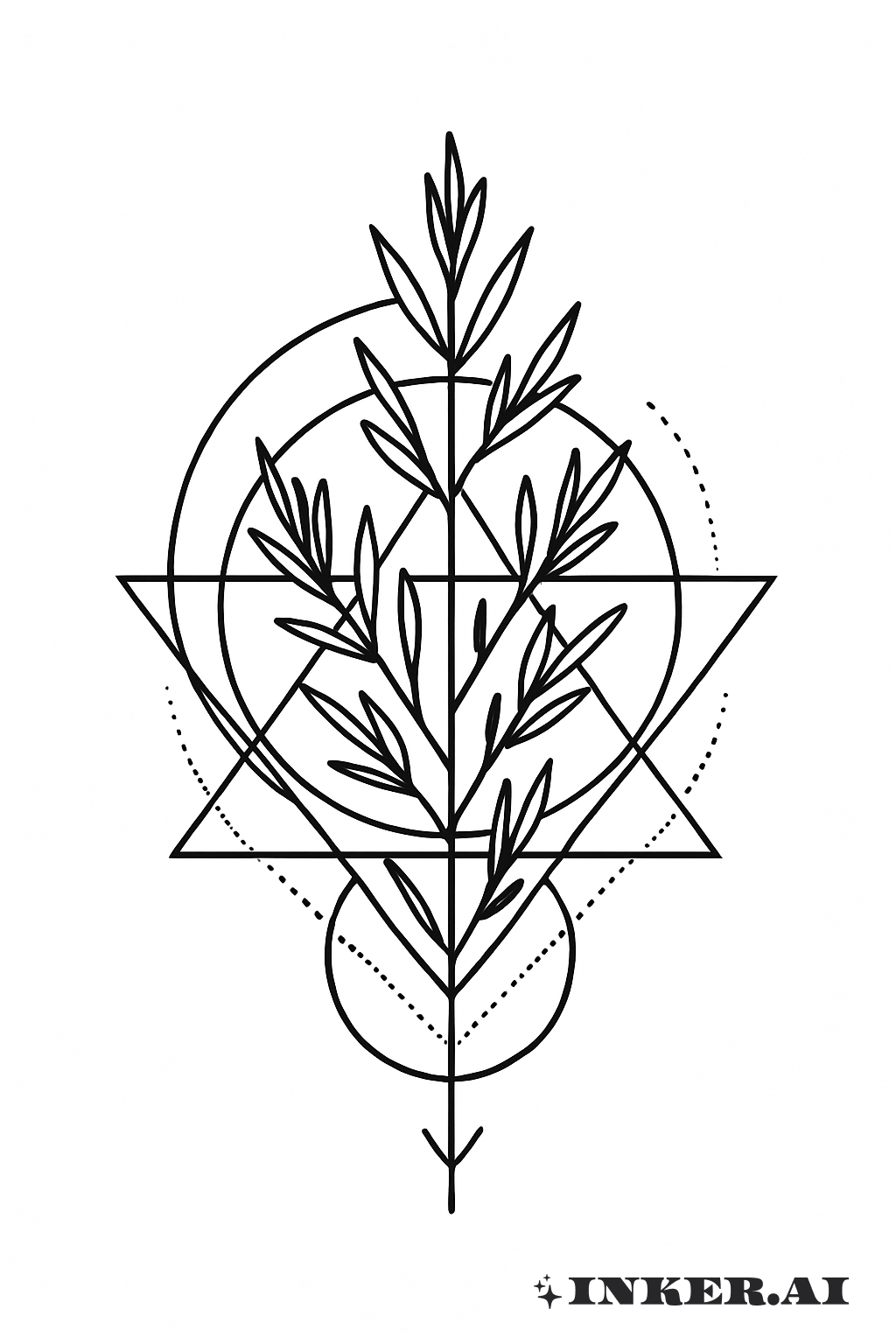 Abstract Geometric Sagebrush Pattern