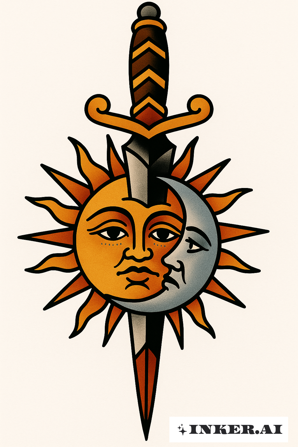 太陽と月を貫く短剣