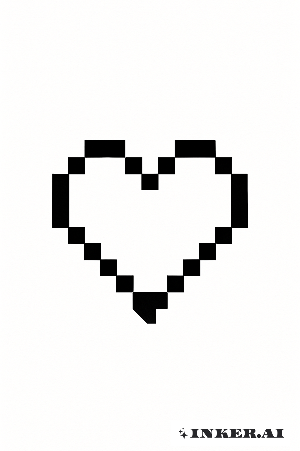 ジェネレーションZのピクセル化されたハートアイコン