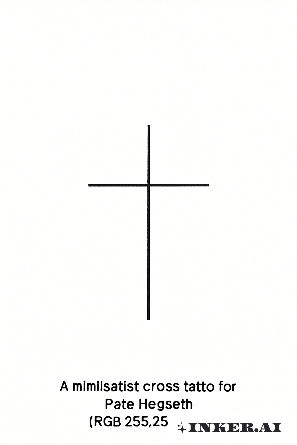 페트 헤그세스를 위한 미니멀리스트 십자가