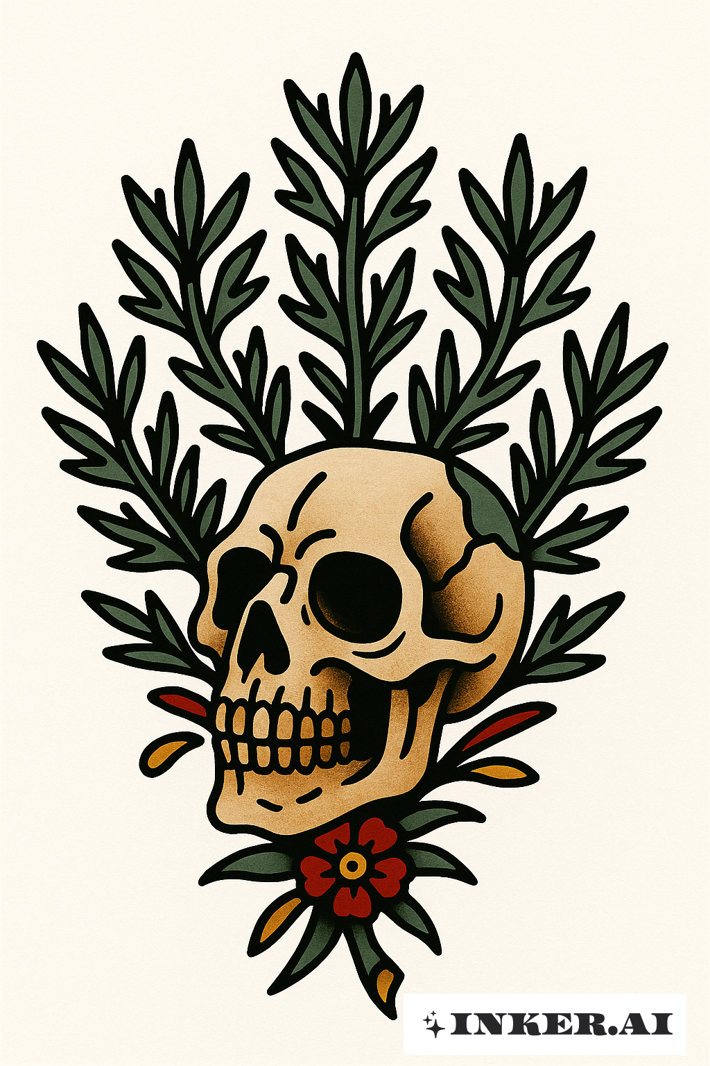 Bold Sagebrush and Desert Skull