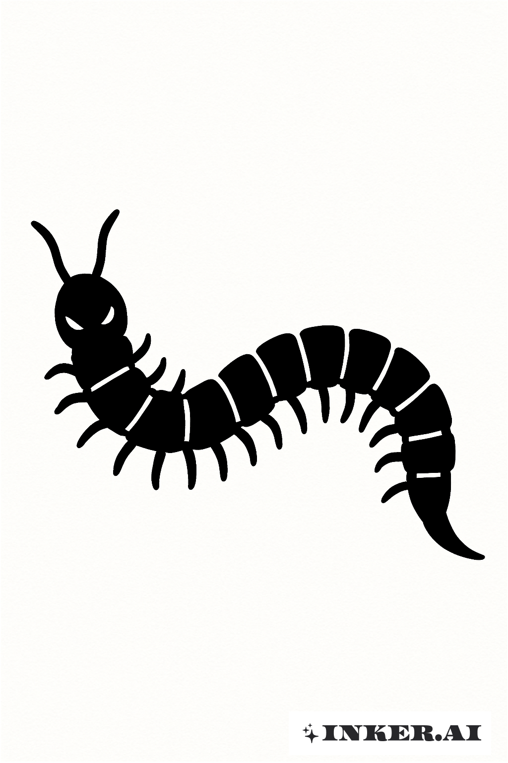 Centipède Sinistre Rampant Sombre
