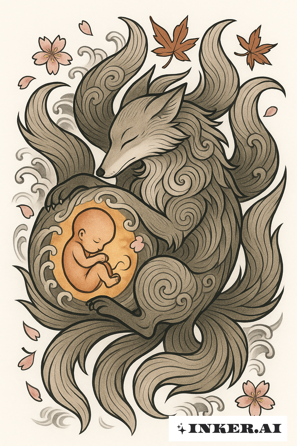 Kitsune's Umarmung des Uterus