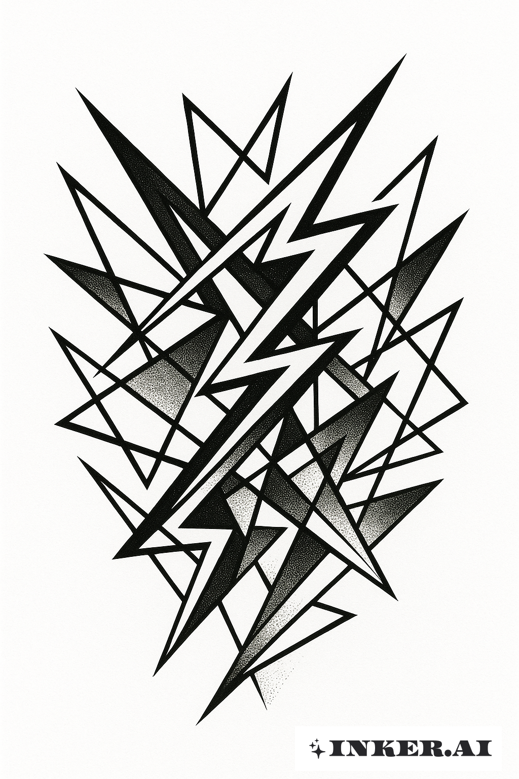 Hình xăm Trừu tượng Góc cạnh