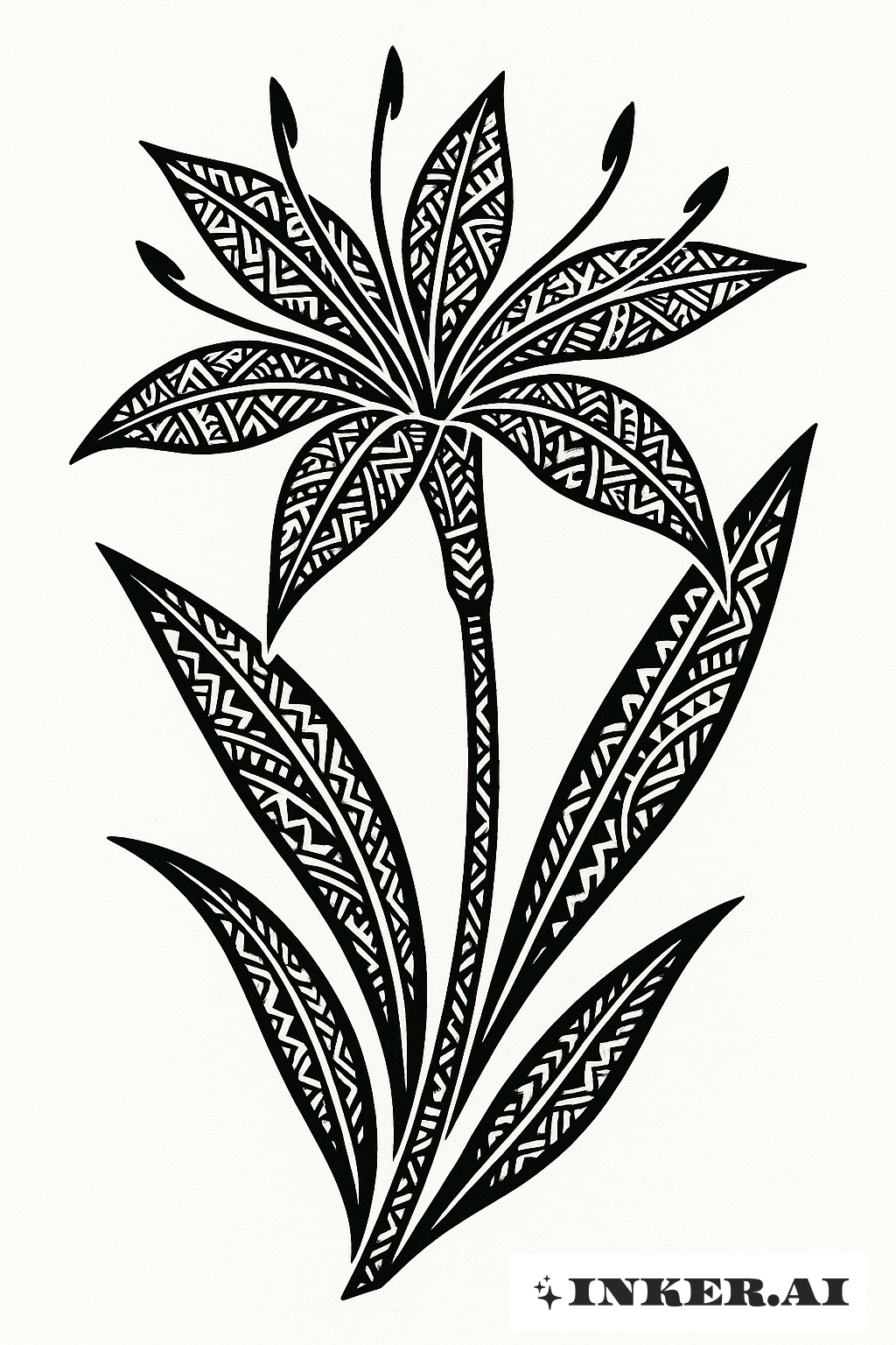Một loại hoa huệ nhện phong cách Polynesia