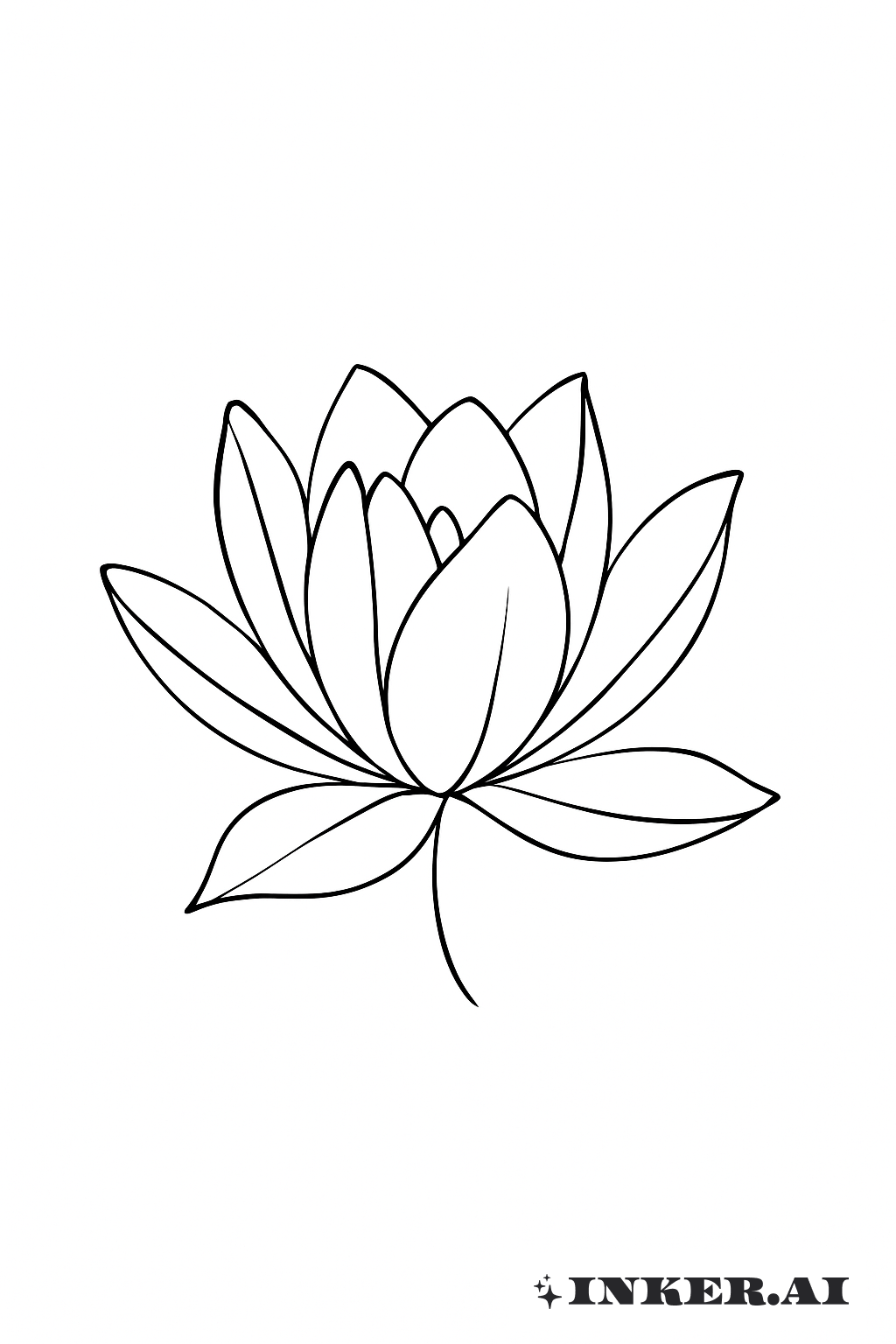 Unfurling Simple Water Lily Bloom