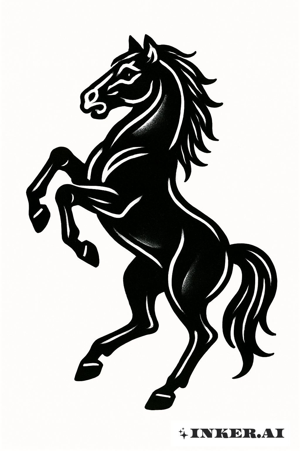 Cheval Noir Cabre Classique