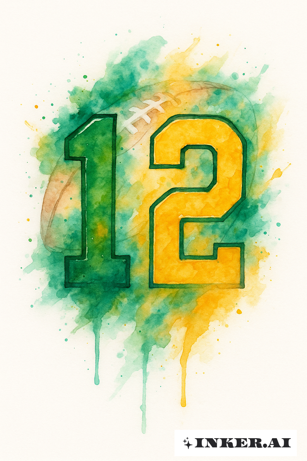 Aaron Rodgers的球衣号码绘画