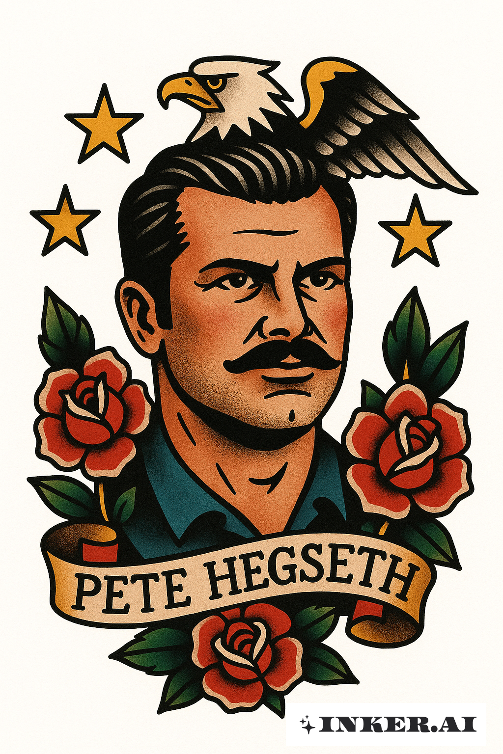 Old School Portrait Of Pete Hegseth