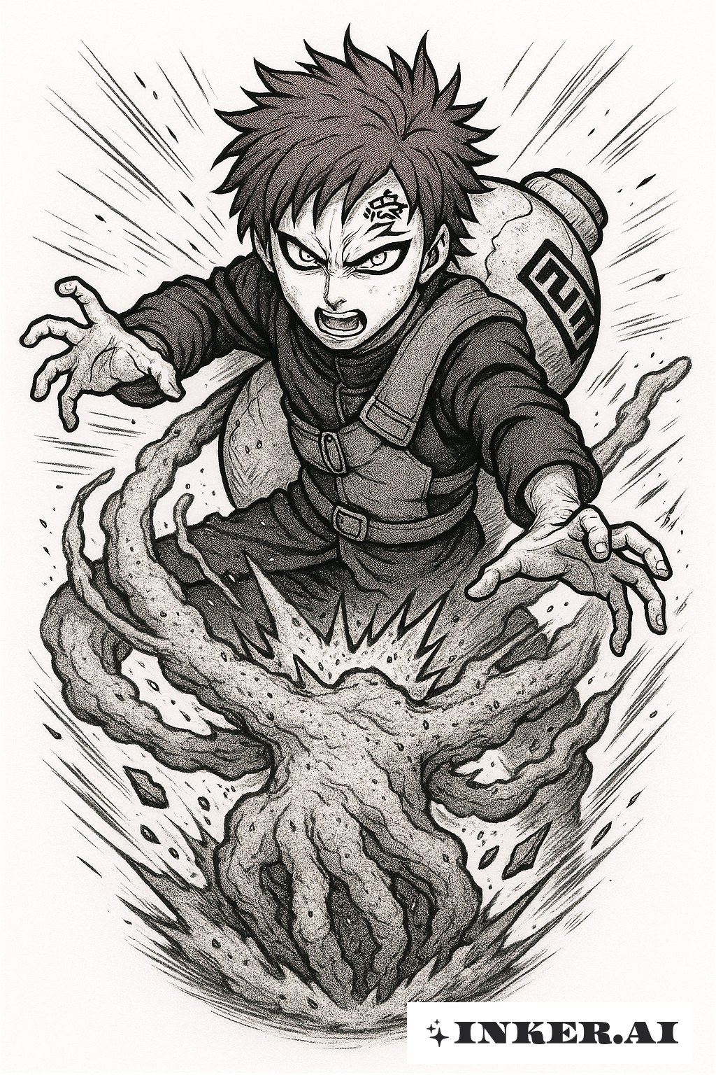Gaara entfesselt den Sand Sarg
