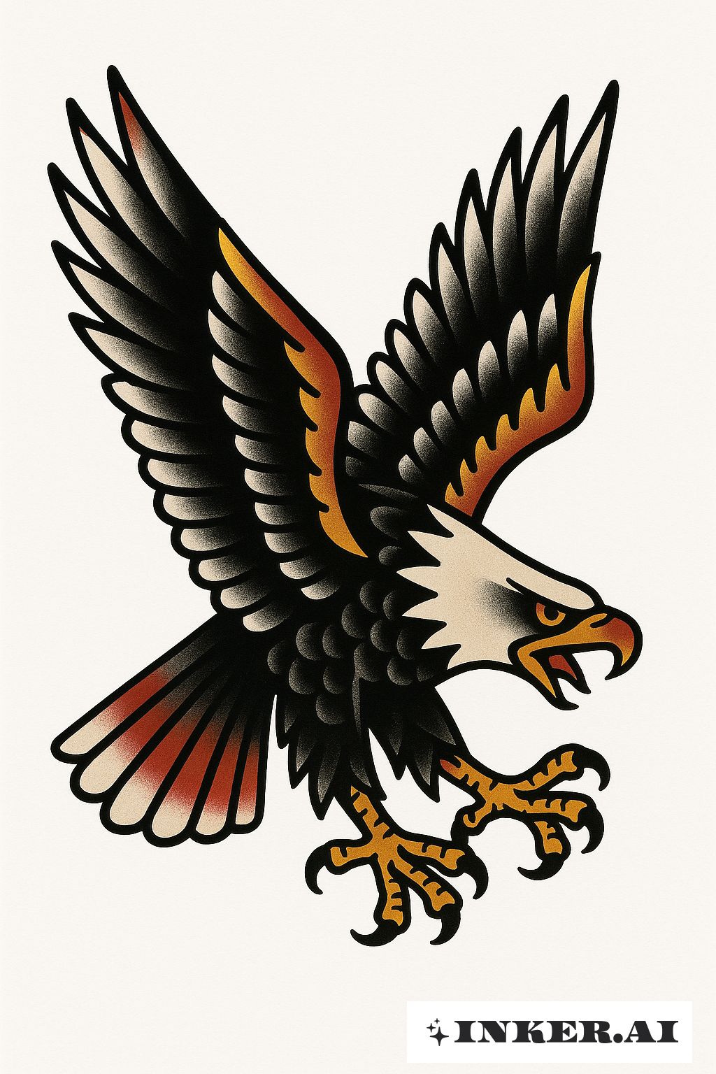 Águia Altaneira na Parte Superior da Coxa