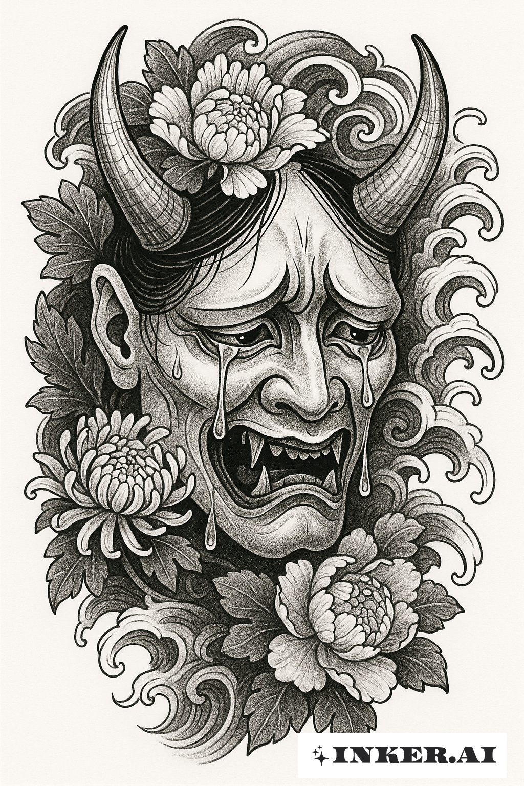 Weinende Hannya-Maske für Ms 13