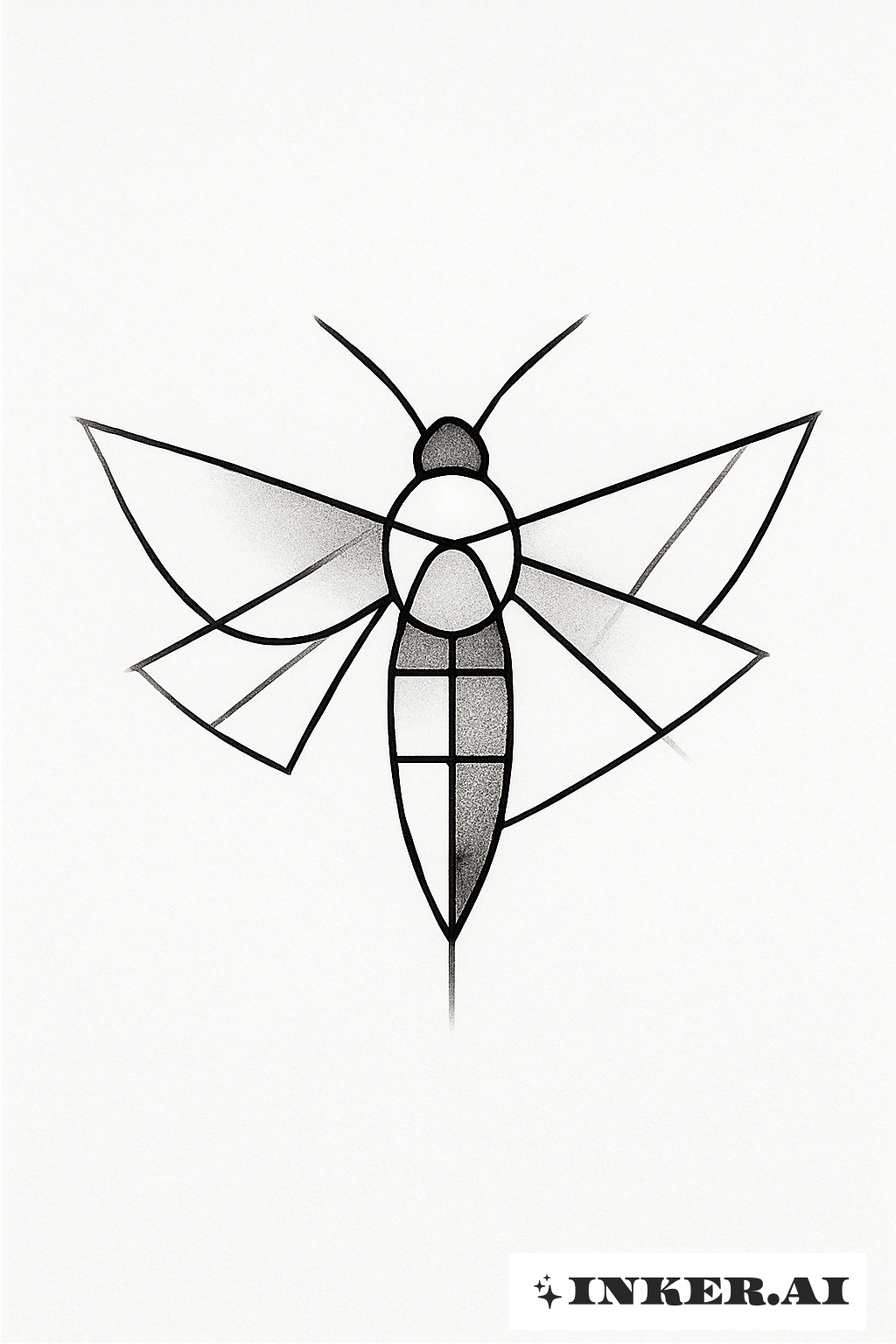 Abstract Shapes Forming A Death Moth